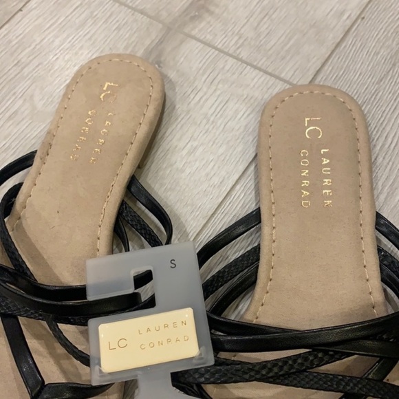 New LC Lauren Conrad Sodalite Strappy Slide Sandal - Picture 4 of 7